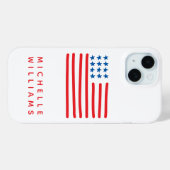 Handtekening Amerikaanse vlag | Gepersonaliseerd Case-Mate iPhone Case (Achterkant (horizontaal))