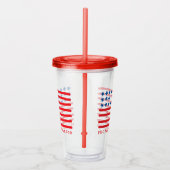 Handtekening Amerikaanse vlag | Speciaal patriotti Acryl Drinkbeker (Rechts)