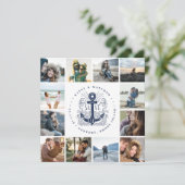 Handtekening Anchor | Foto Collage Save the Date (Staand voorkant)