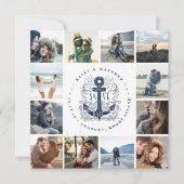 Handtekening Anchor | Foto Collage Save the Date (Voorkant)