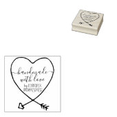 Handtekening Arrowed Handmade with love business Rubberstempel (Gestempeld)