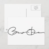 Handtekening Barack Obama Briefkaart (Voorkant / Achterkant)