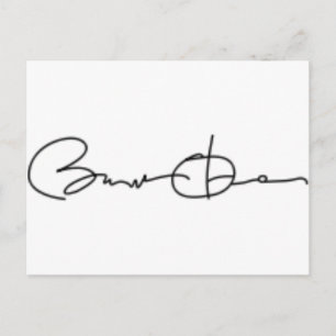 Handtekening Barack Obama Briefkaart