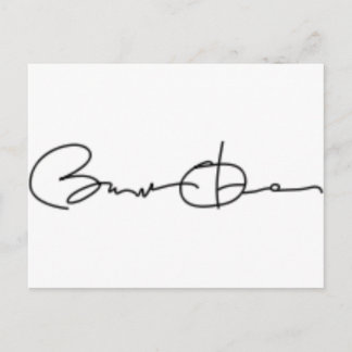 Handtekening Barack Obama Briefkaart