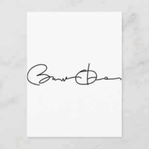 Handtekening Barack Obama Briefkaart