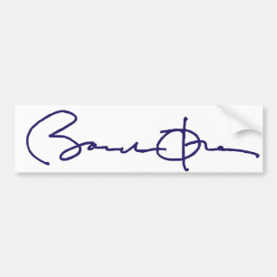 Handtekening Barack Obama Bumpersticker