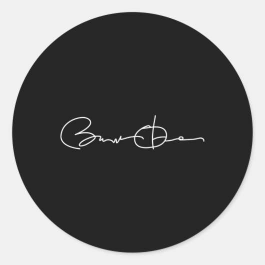 Handtekening Barack Obama Ronde Sticker (Voorkant)
