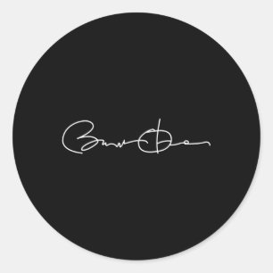 Handtekening Barack Obama Ronde Sticker