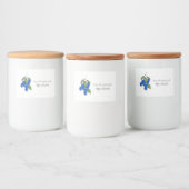 Handtekening Blauwbes Voedselcontainer Etiket (Flessen)