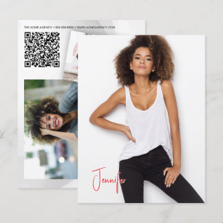 Handtekening Briefkaart QR Code Actor Model Promo