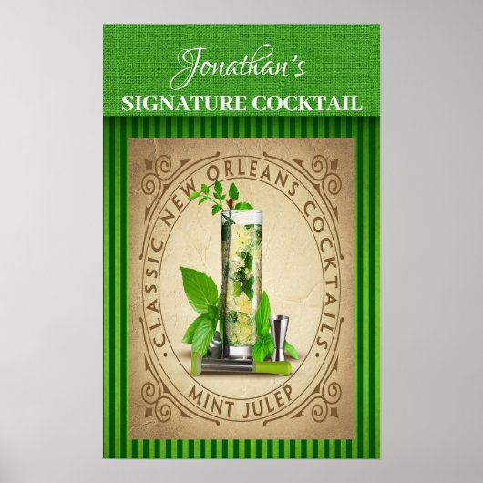  handtekening Cocktail Poster (Voorkant)
