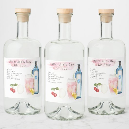 Handtekening Cocktail Recept Bruiloft Favor Label Likeurfles Etiket (Flessen)