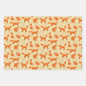 Handtekening Cute Red Fox Pattern-cadeau Inpakpapier Vel (Voorkant)