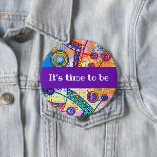 Handtekening door EDDArt - Dream-schaal 1 Ronde Button 4,0 Cm