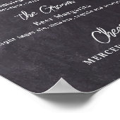 Handtekening Dranken Gepersonaliseerde Rustieke Tr Poster (Hoek)