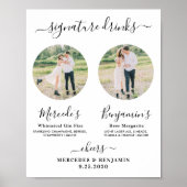 Handtekening Drankjes Elegante Aangepaste Foto Tro Poster (Voorkant)