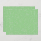 Handtekening Drawn School Supply Pattern (Voorkant / Achterkant)