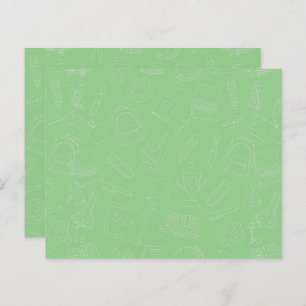 Handtekening Drawn School Supply Pattern