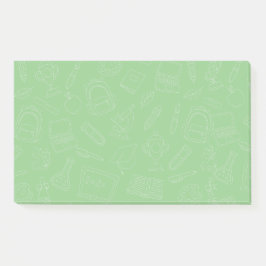 Handtekening Drawn School Supply Pattern Post-it® Notes