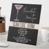 Handtekening Drink, Chocolade Martini, Feestmenu, Reclamebord Met Voetstuk (Insitu)