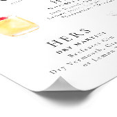 Handtekening Drink  Elegance Script Wedding Poster (Hoek)