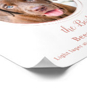 Handtekening Drink Elegant Roos Gold Pet Wedding Poster (Hoek)