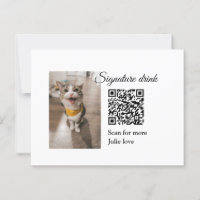 Handtekening drink scan QR-code voeg foto naam toe
