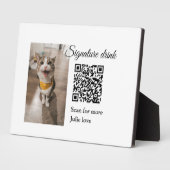 Handtekening drink scan QR-code voeg foto naam toe Fotoplaat (Zijkant)