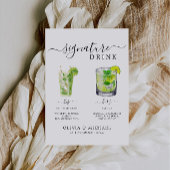 Handtekening Drinken Teken Sjabloon, Handtekening  Kaart