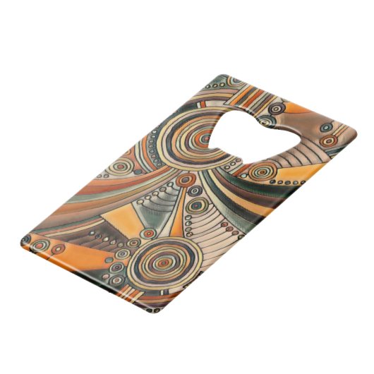 Handtekening EDDArt - Gedachtechten 1 Kredietkaart Flessenopener (Voorkant Gekanteld)