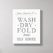 Handtekening eigen wasgoed op boerderij canvas afdruk (Voorkant)