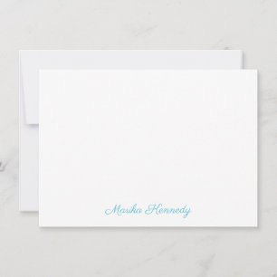 Handtekening Elegant Ocean Blue Script Diamond Notitiekaartje
