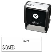 Handtekening en datum Custom Self-Inking Stamp Zelfinktende Stempel (In situ)