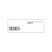 Handtekening en datum Custom Self-Inking Stamp Zelfinktende Stempel (Design)