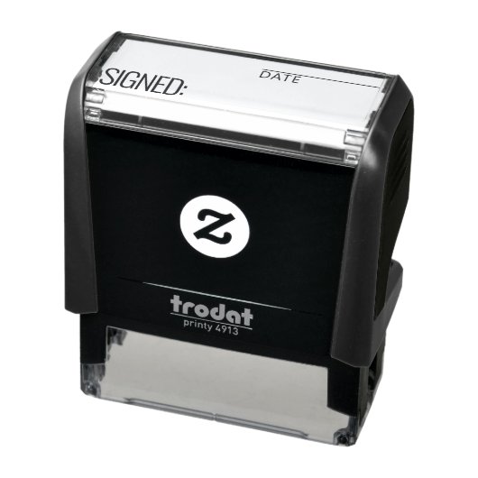 Handtekening en datum Custom Self-Inking Stamp Zelfinktende Stempel (Product)