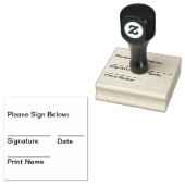 Handtekening en datum rubberstempel (Gestempeld)