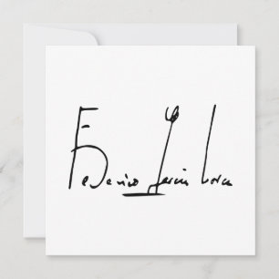 Handtekening Federico García Lorca Kaart