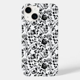 Handtekening Floral Black en White Hoesje