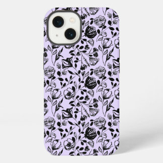 Handtekening Floral Lila Hoesje iPhone 13 Hoesje