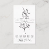 Handtekening Florist Loyalty Rewards Visitekaartje (Voorkant)
