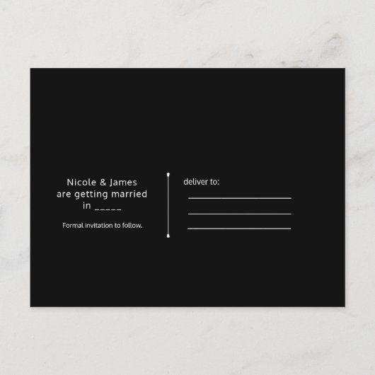 Handtekening forether en Tepee Gold zwarte bewaard Aankondigingskaart (Achterkant)