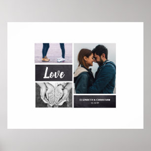 Handtekening gastland   Foto Collage Wedding Poster