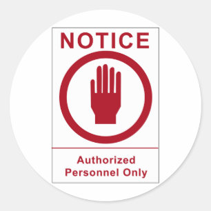 handtekening geautoriseerd personeel ronde sticker