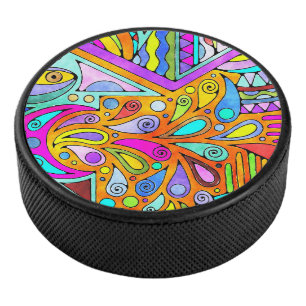 Handtekening gemaakt door EDDArt - Blah Blah Blah Hockey Puck
