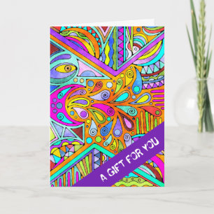 Handtekening gemaakt door EDDArt - Blah Blah Blah  Kaart