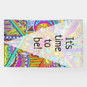 Handtekening gemaakt door EDDArt - Blah Blah Blah Spandoek (Horizontaal)