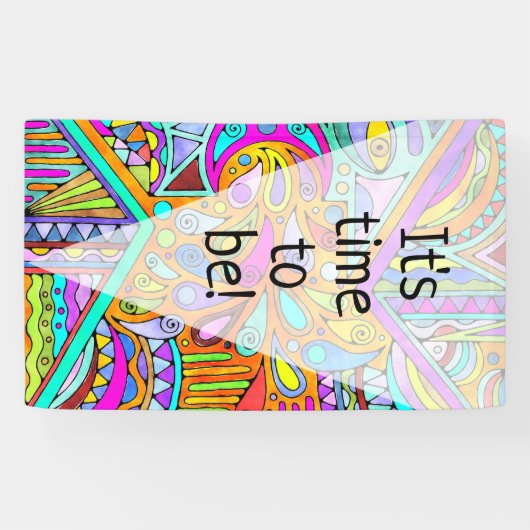 Handtekening gemaakt door EDDArt - Blah Blah Blah Spandoek (Horizontaal)