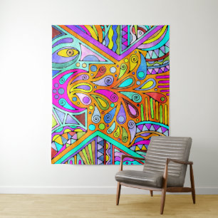 Handtekening gemaakt door EDDArt - Blah Blah Blah  Wandkleed