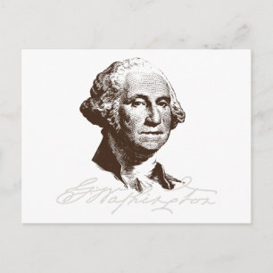 Handtekening George Washington Briefkaart