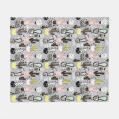 Handtekening gestructureerd cactus-patroon fleece deken (Voorkant (Horizontaal))